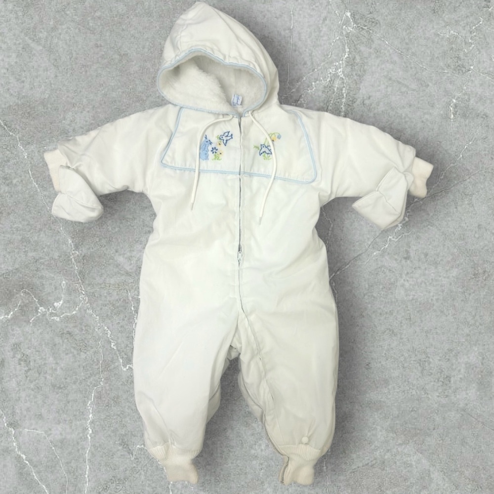 VTG‎ 70s Saks Fifth Avenue Hooded Baby Snowsuit Bunting Unisex 6/9M